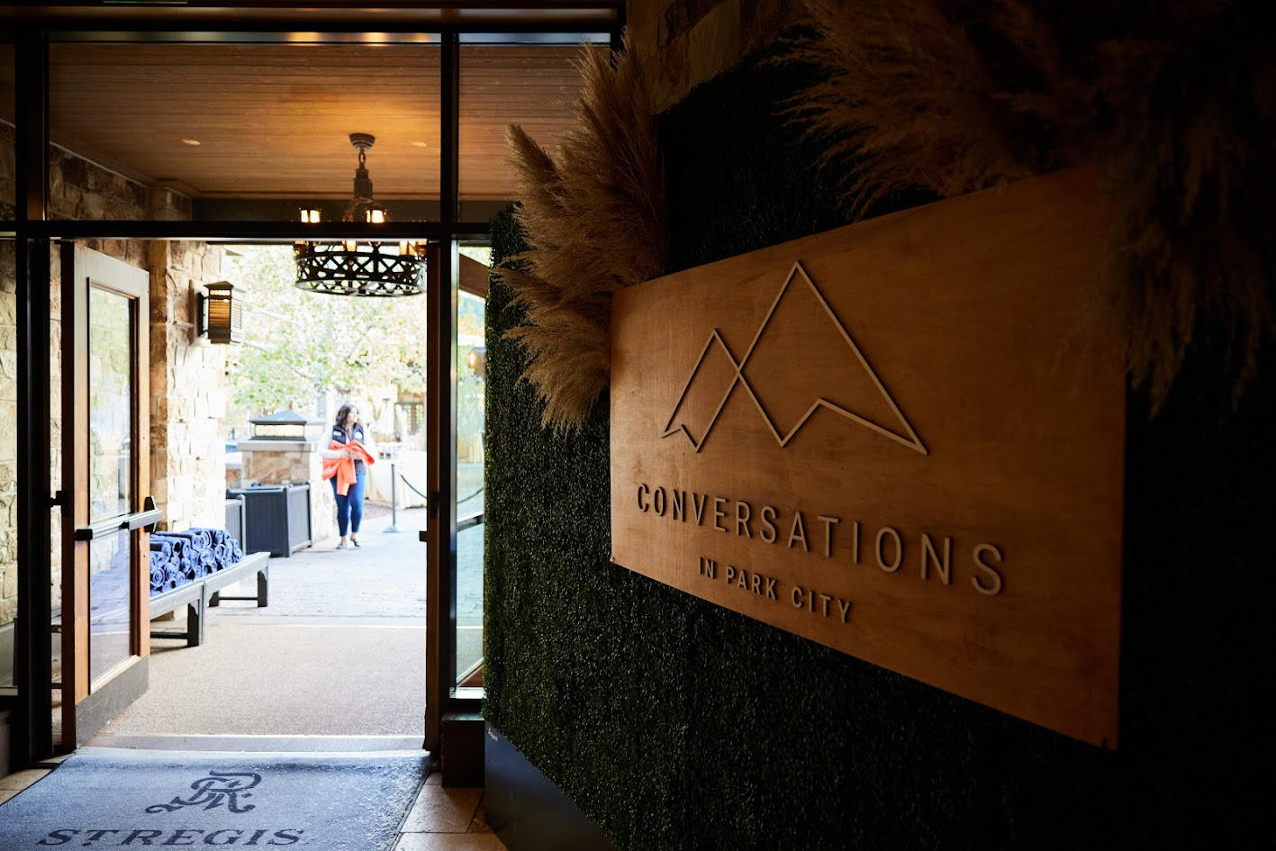 Conversations in Park City entry sign installation