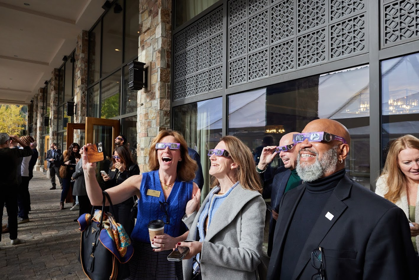 Guests viewing eclipse