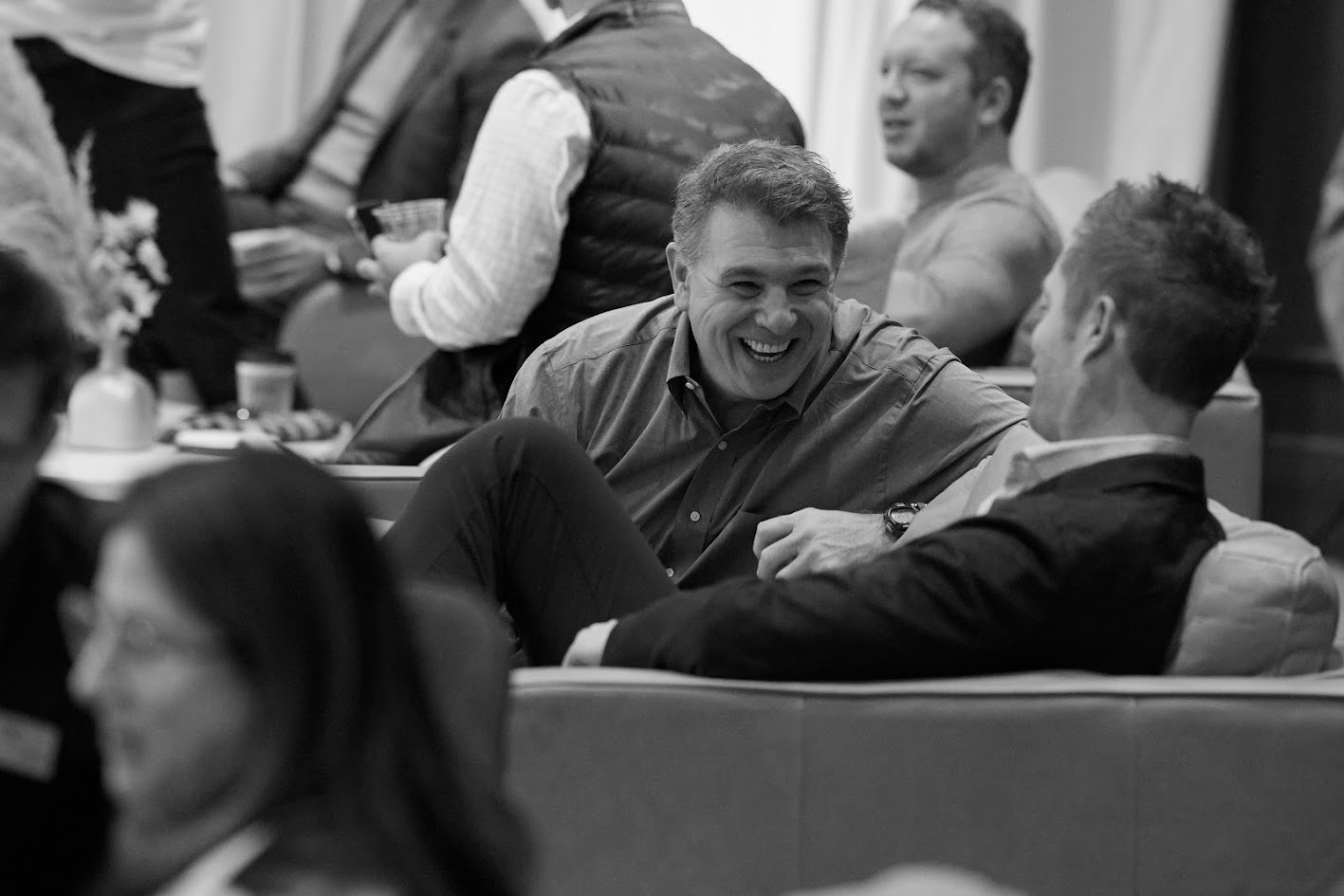 Black and white lounge candid