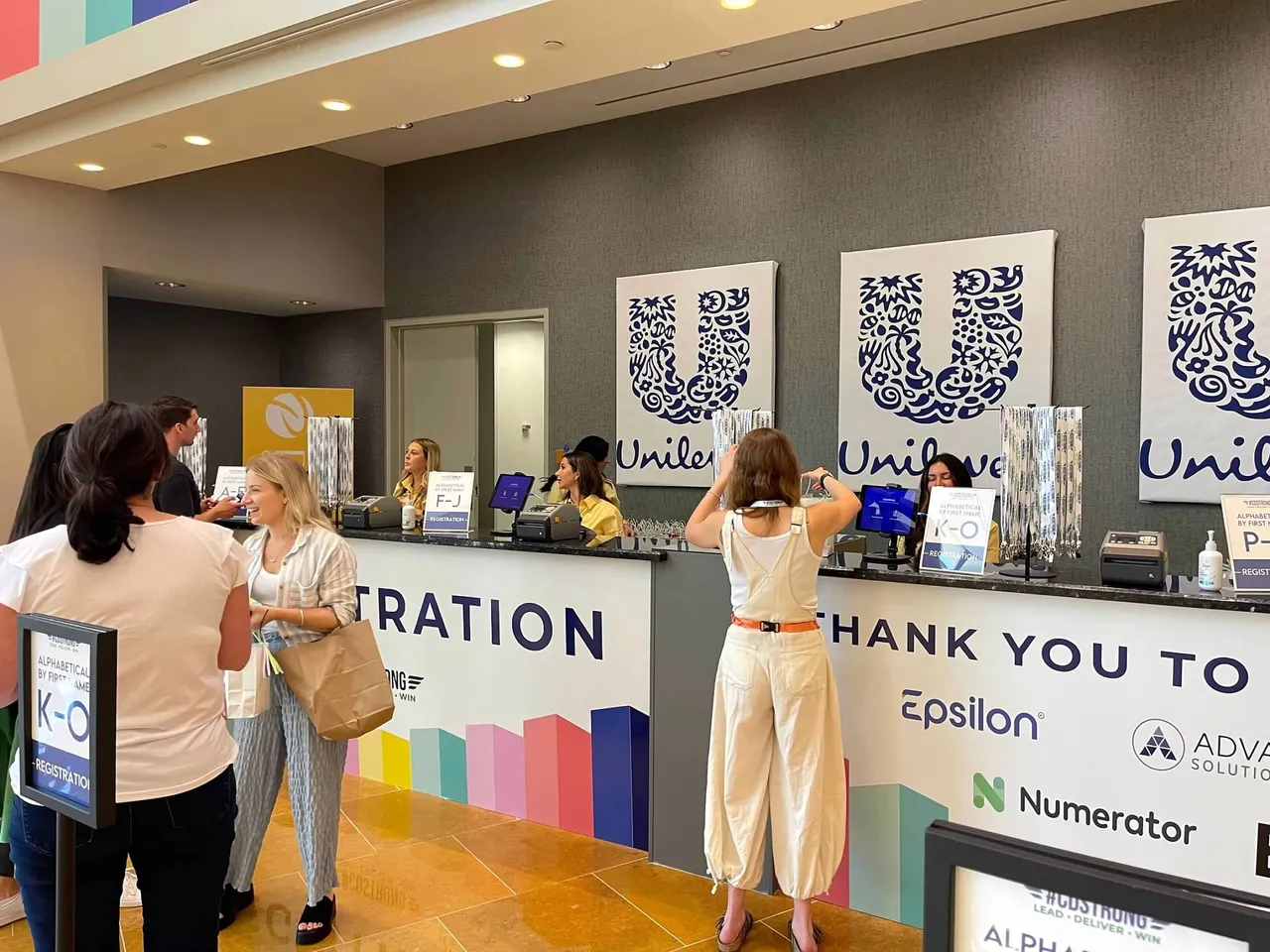Conference registration desk