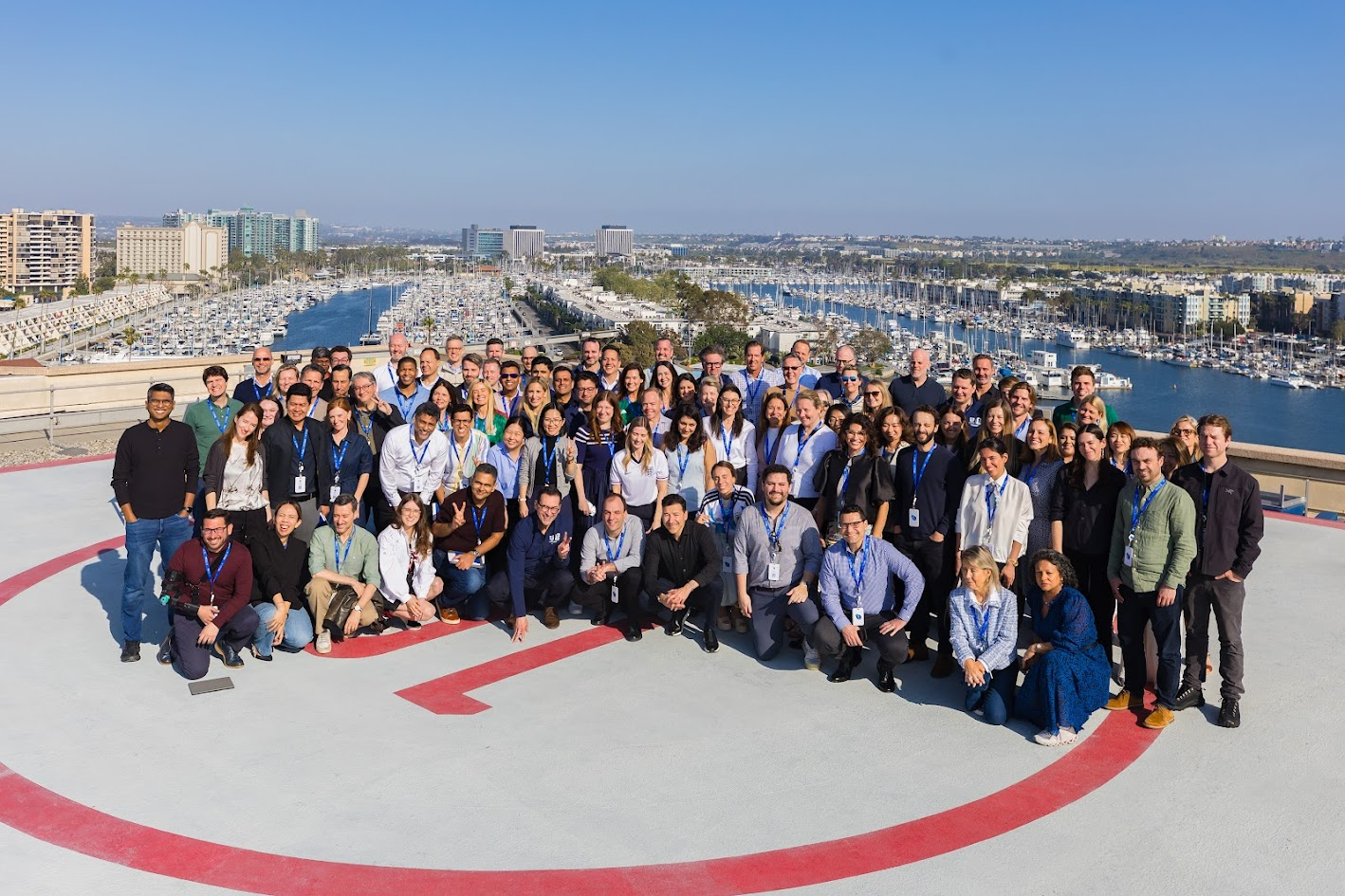 Rooftop group gathering