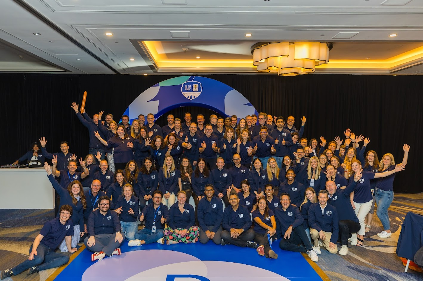 Team portrait at event